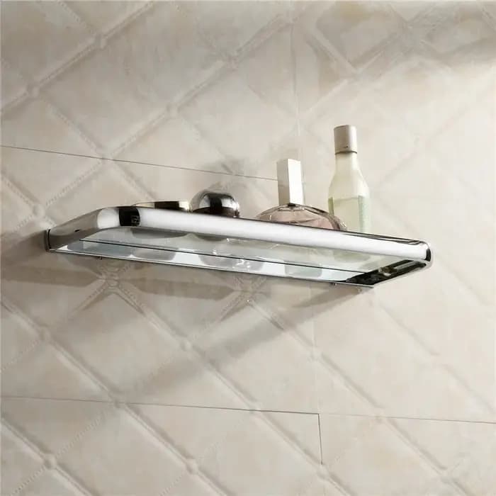 Vidric – étagère en verre chromé pour salle de bain