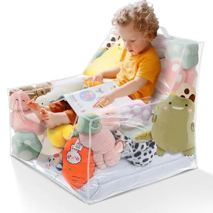 Tabouret de rangement pour enfants 2 en 1
