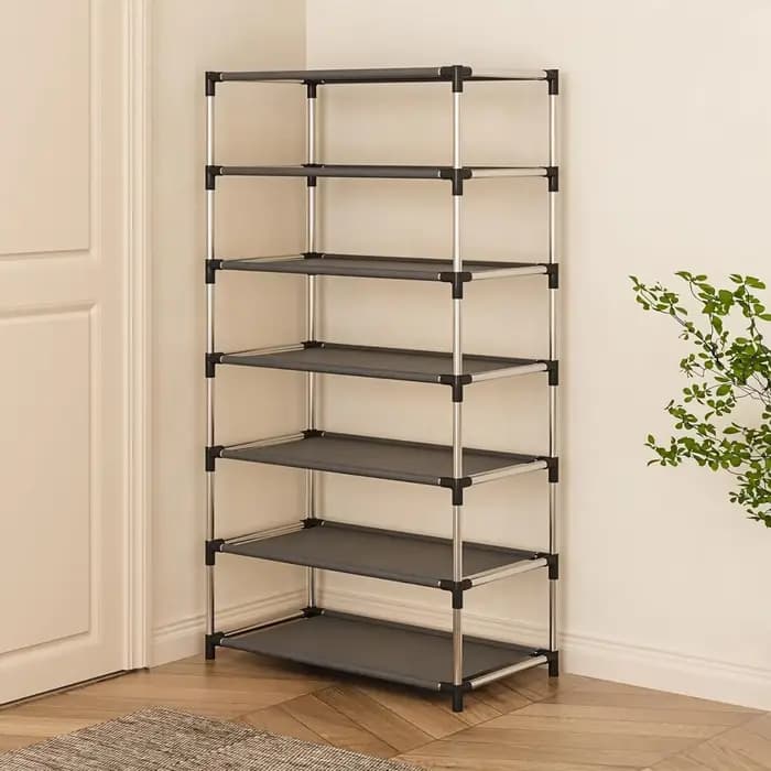 Étagère à chaussures multi-niveaux, organisateur de rangement imperméable, design peu encombrant, adapté à la maison, au bureau, à l'entrée, au dortoir, au couloir, au placard