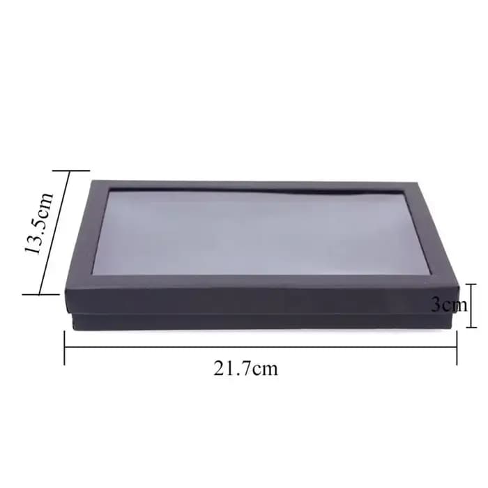 Présentoir de bijoux pour boucles d'oreilles, organisateur, vitrine pratique, fenêtre transparente en PVC, 36 fentes, boîte à bagues, plateau, mallette de rangement