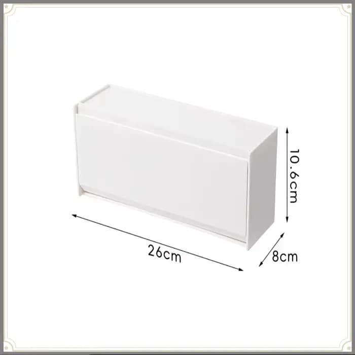 Boîte de rangement magnétique de type coquille japonaise en matériau HIPS, sans perçage, murale, mul