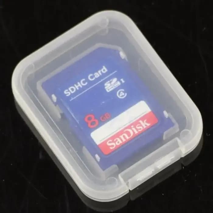 Étui de rangement transparent pour carte mémoire SD SDHC TF MS