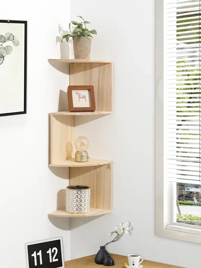 Étagère murale flottante en bois et Pvc à 2/4 niveaux