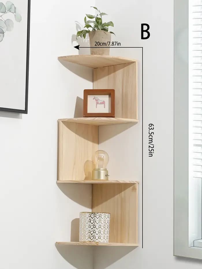 Étagère murale flottante en bois et Pvc à 2/4 niveaux