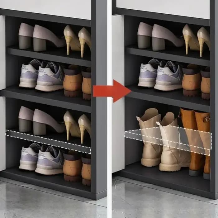 Armoire à chaussures d'entrée étroite