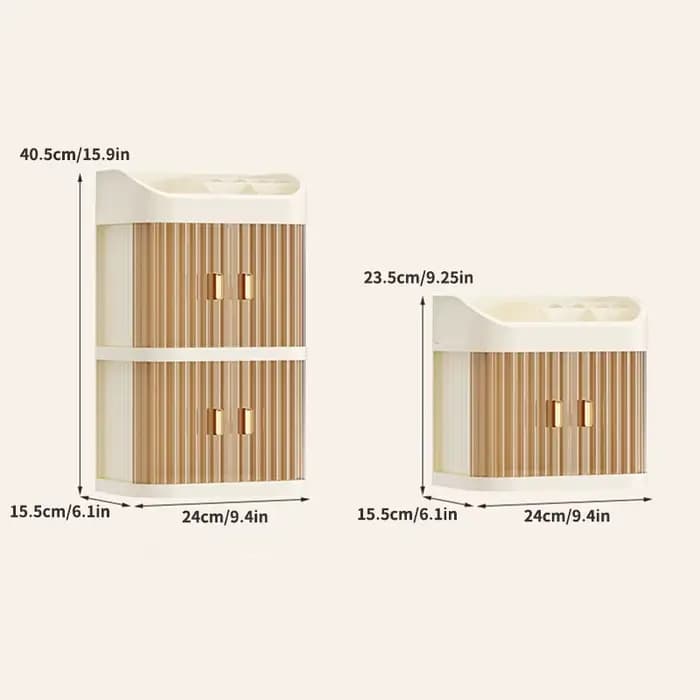 Boîte de rangement de cosmétiques, coiffeuse de grande capacité, support de rangement de produits de soins de la peau, Type tiroir, organisateur de stockage de poussière de bureau