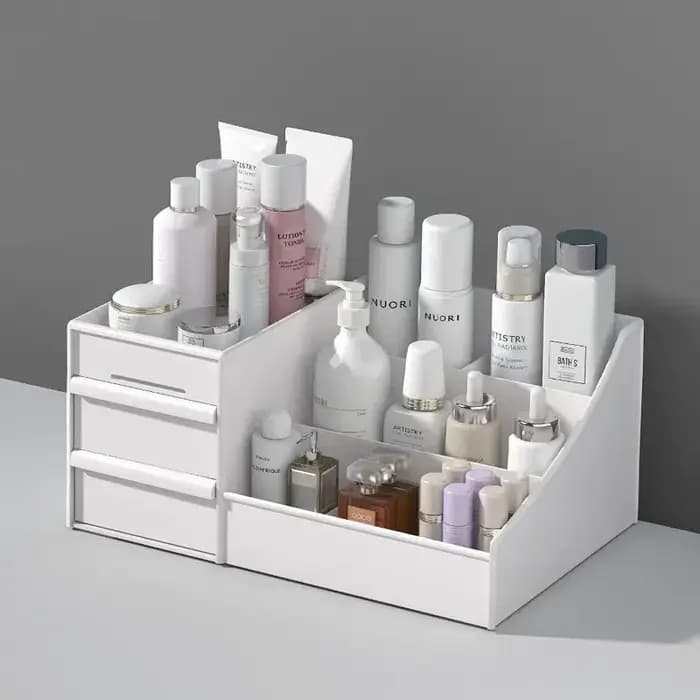 Boîte de rangement en plastique à tiroirs pour maquillage