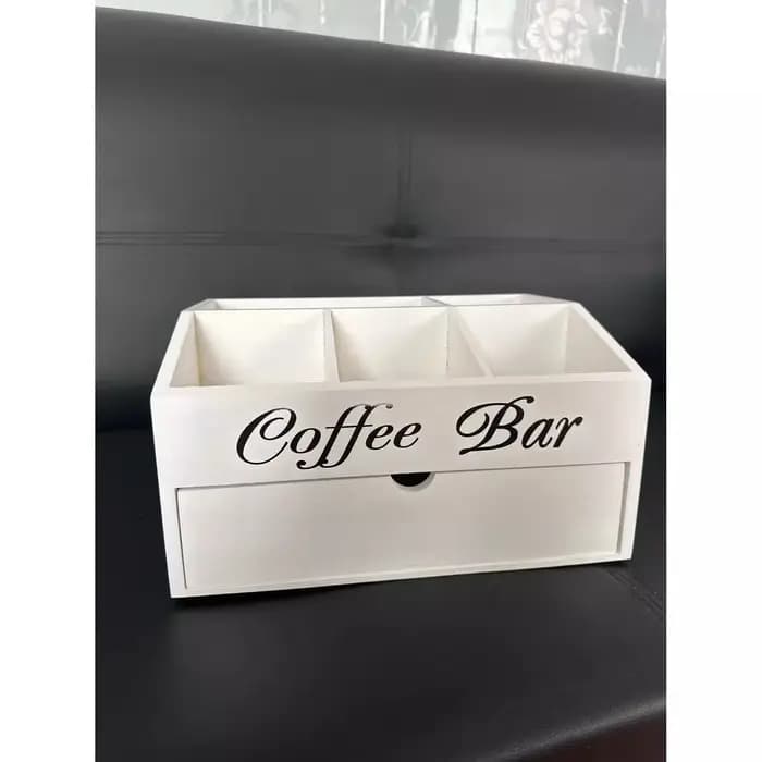 Boîte de rangement de capsules de café en bois