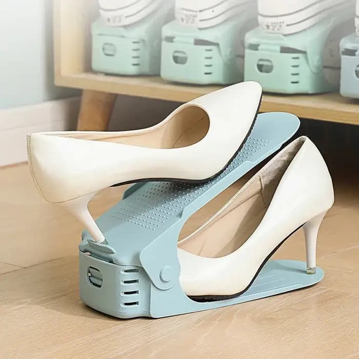 Organisateur de chaussures empilable avec fentes réglables