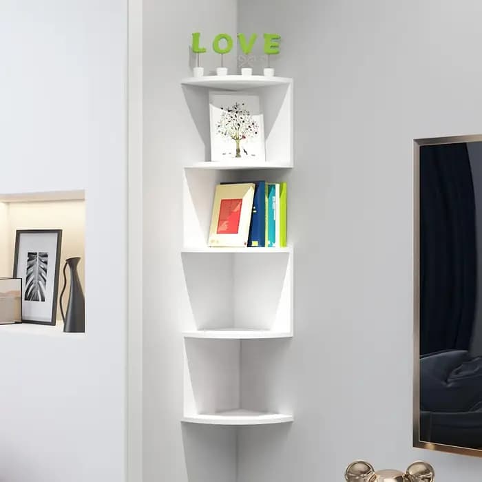 Étagère d'angle murale anti-humidité sans perçage pour chambre