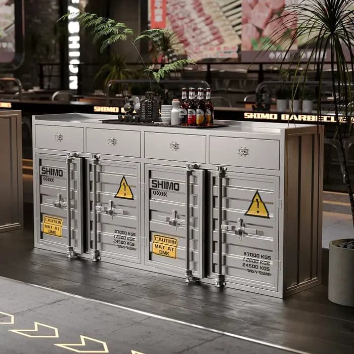 Meubles de rangement extérieurs peu encombrants au design coloré, en métal au design original, pour la maison, style Cutecore