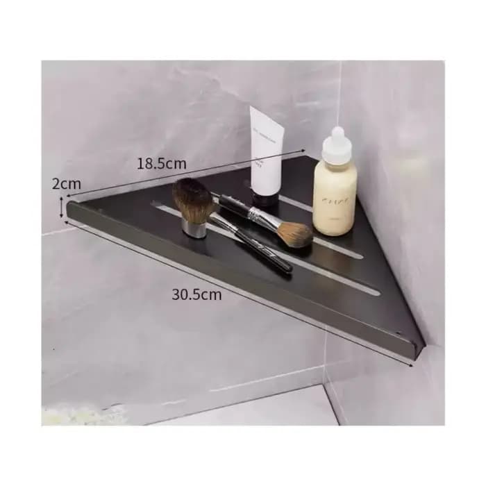 Étagère d'angle triangulaire pour salle de bain