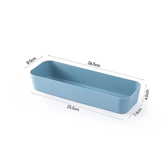 Boîte de rangement de bureau en plastique empilable grande capacité