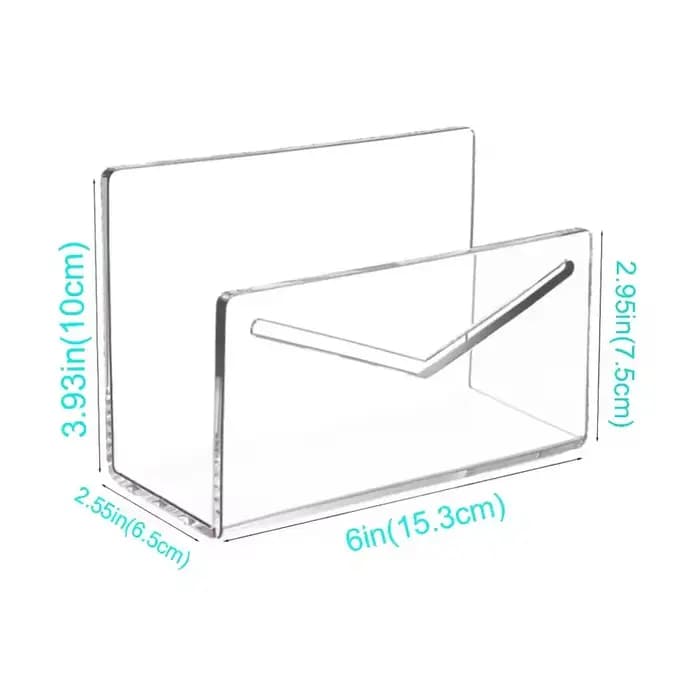 Organisateur de courrier porte-lettres de bureau en acrylique