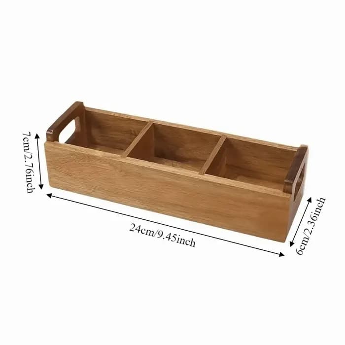 Boîte de rangement en bois pour sachets de thé