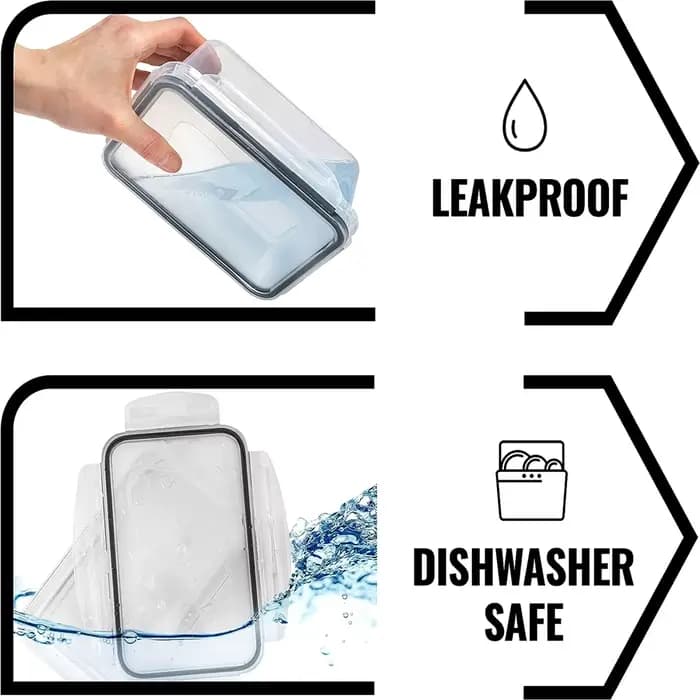 Ensemble de conteneurs alimentaires de cuisine, lavable au micro-ondes au lave-vaisselle sans BPA, 1