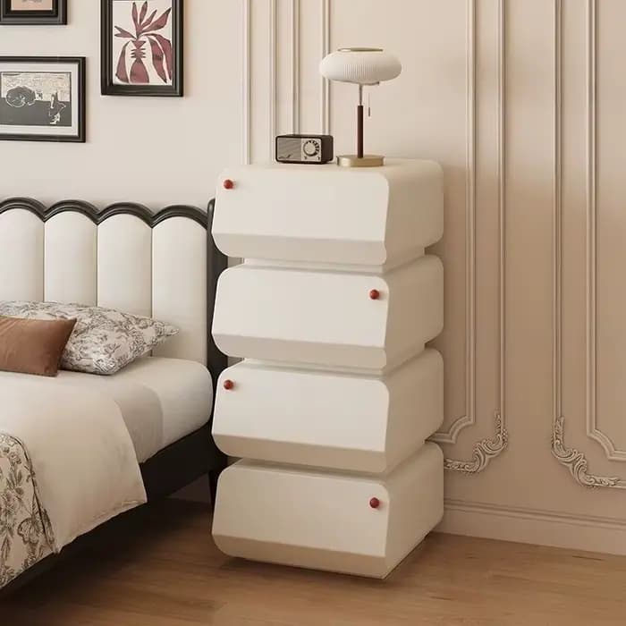 Armoire de chevet de luxe rétro en bois massif