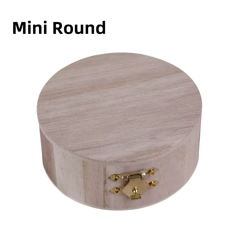 Boîte de rangement en bois rectangulaire à rabat, cadeau en bois massif, étui à bijoux artisanal fai