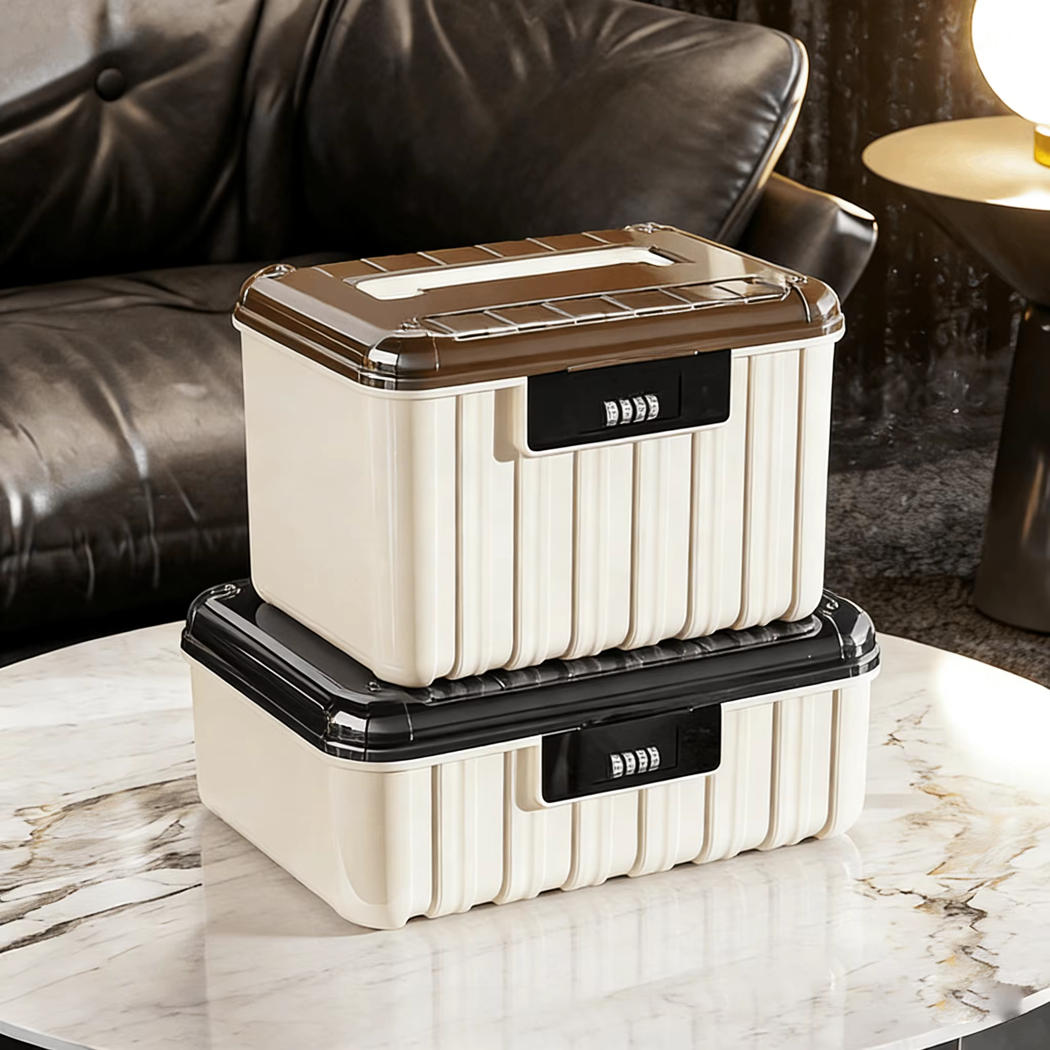 Bac de rangement verrouillable, boîte de rangement multicouche pour Garage avec serrure à combinaiso