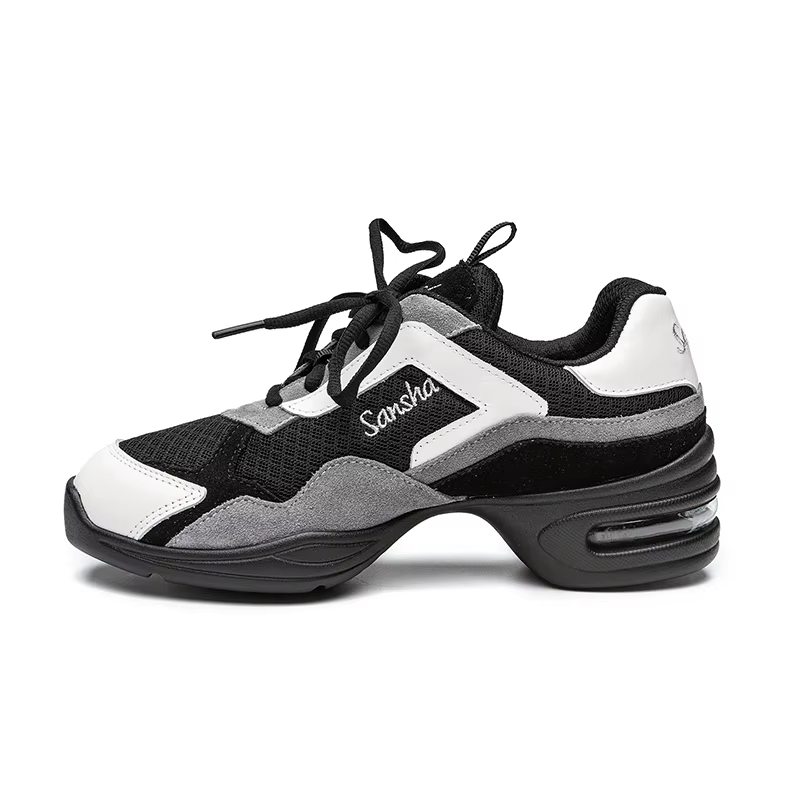 Sansha-Chaussures de brevBicolores pour Femme et Homme, Jazz, Salsa, Daim, Maille, Dessus, PhtalShoe