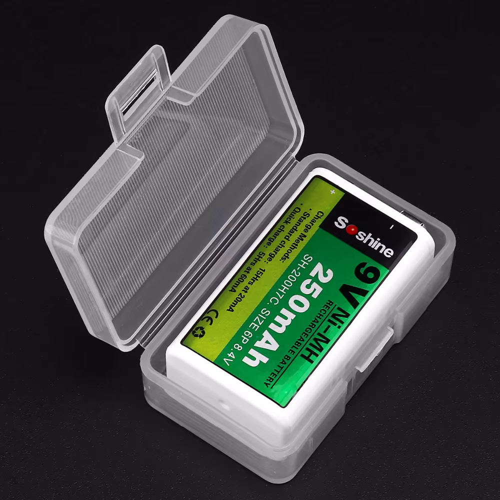 Soshine – boîte de rangement Portable en plastique dur pour 1 pièce, boîte de rangement pour batteri