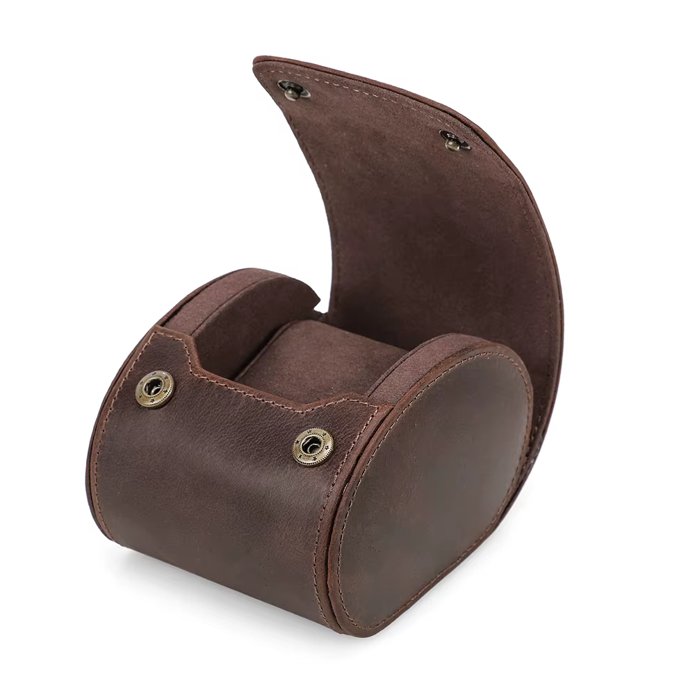 Boîte de montre de luxe en cuir véritable pour hommes et femmes, vintage, rouleau de montre, étui de