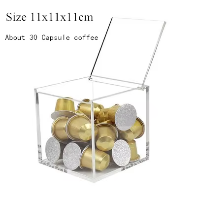 Boîte de rangement en acrylique pour capsules de café, support anti-poussière, DOLCE, GUSTO, NESPRES