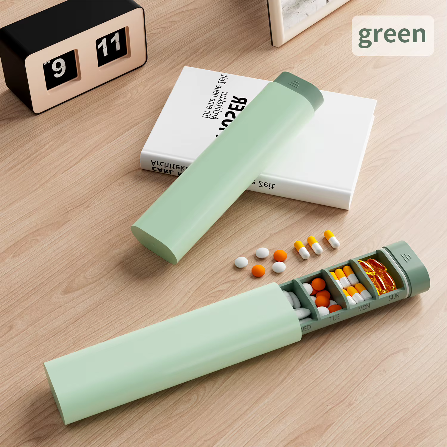 Nouvelle boîte à médicaments hebdomadaire, boîte de rangement portable pour médicaments, boîte de ra