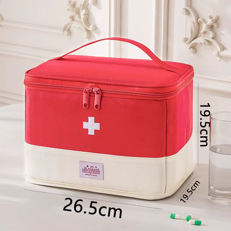 Boîte à médicaments en tissu Oxford de grande capacité, légère, pliable, étanche, résistante à l'usu