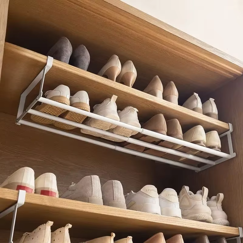 Étagère à chaussures réglable | Organisateur superposé peu encombrant pour armoires à chaussures d