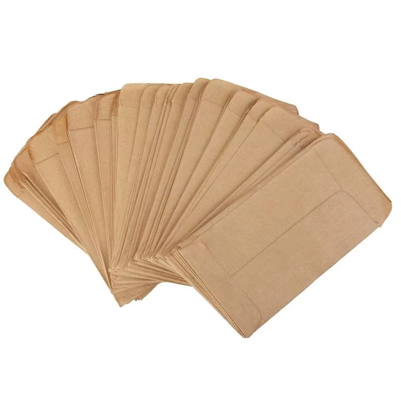 100 pcs/lot 6x10 cm sac en papier Kraft Mini enveloppe cadeau bonbons sacs Snack cuisson graine paqu