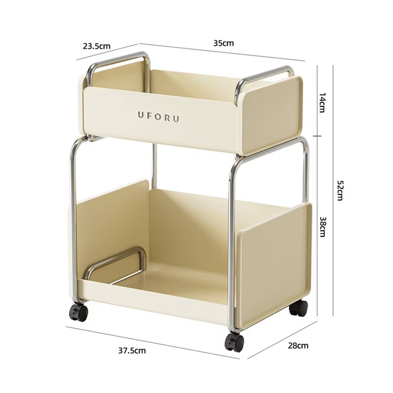 Petit chariot support de rangement chambre organisateur support amovible Double couche étagère suppo