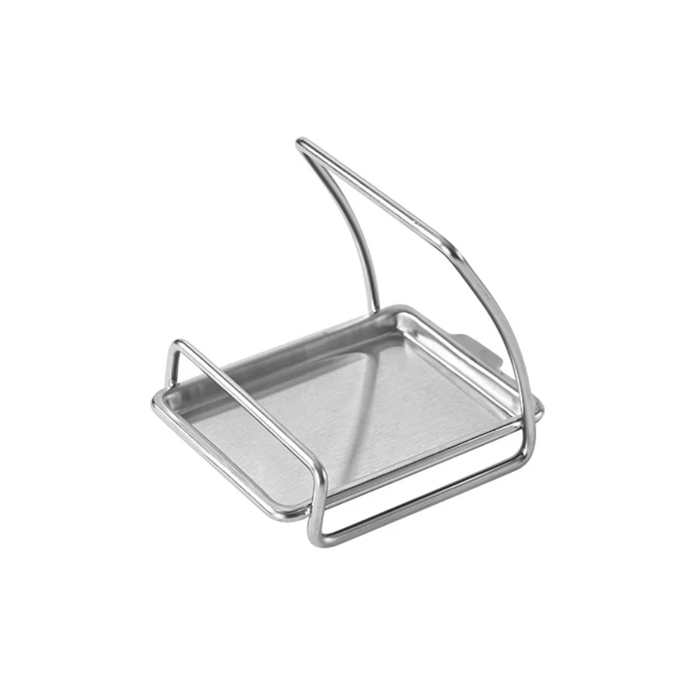 Support de couvercles de casseroles en acier inoxydable, robuste et moderne, avec repose-cuillères, 