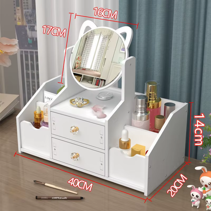 Organisateur de maquillage grande capacité, boîte de rangement de cosmétiques, tiroir de rangement, 
