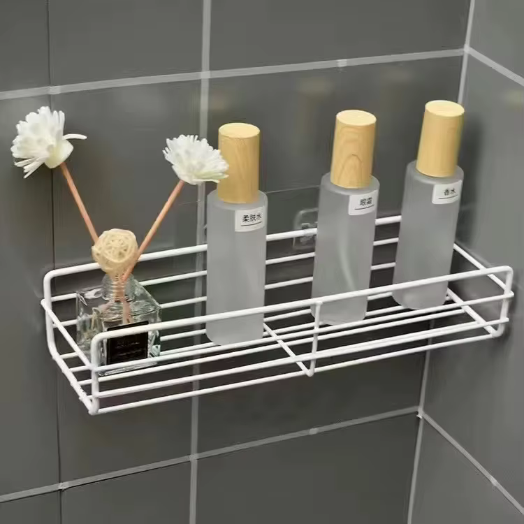 Étagère de salle de bain, étagères de rangement d'angle murales, porte-shampooing, support cosmétiqu