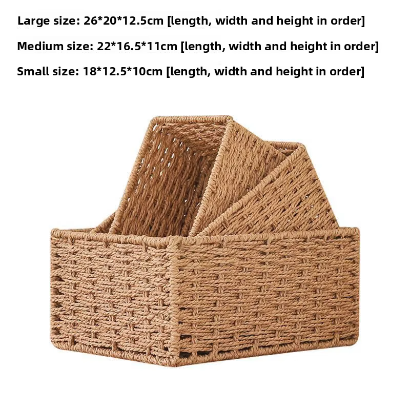 3 pièces/ensemble paniers en osier pour organiser le paquet de paniers de rangement gigognes pour ét