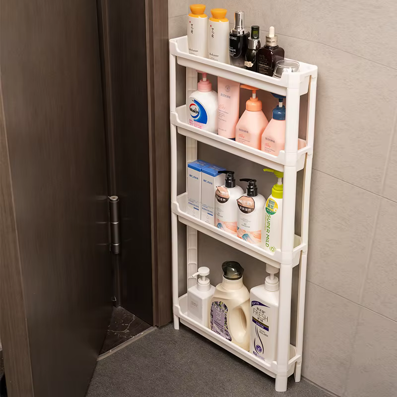 Armoire de salle de bain derrière la porte, support de rangement et de cuisine, armoire étroite mult