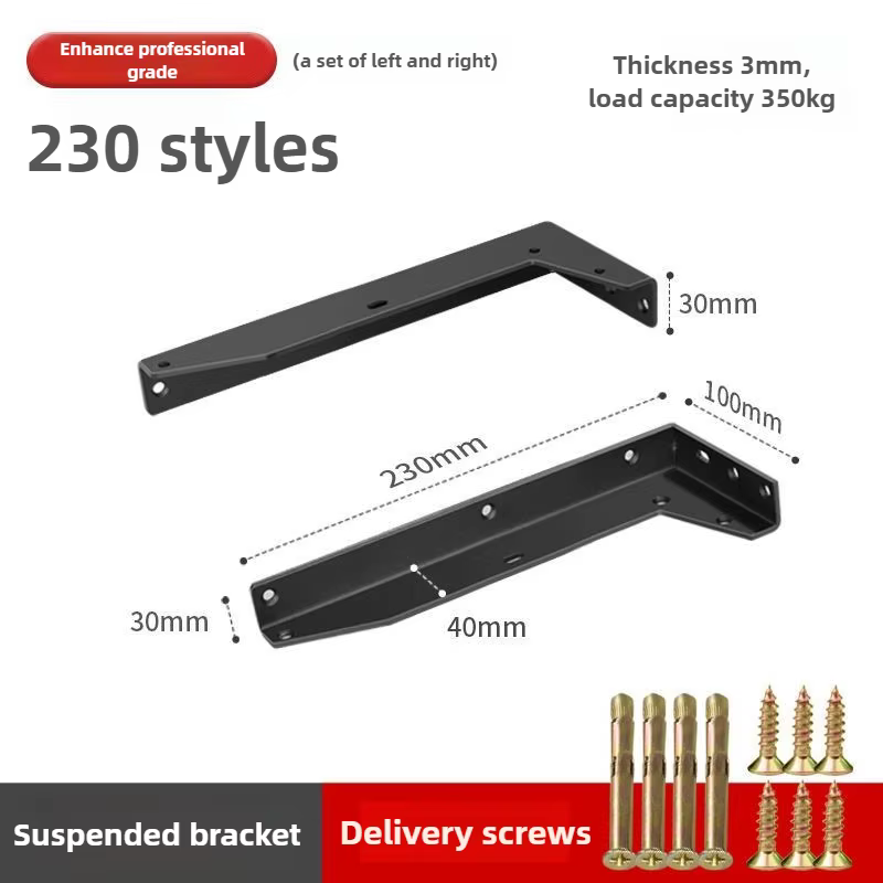 Support d'armoire robuste, étagère triangulaire murale, armoire suspendue épaisse, accessoires fixes