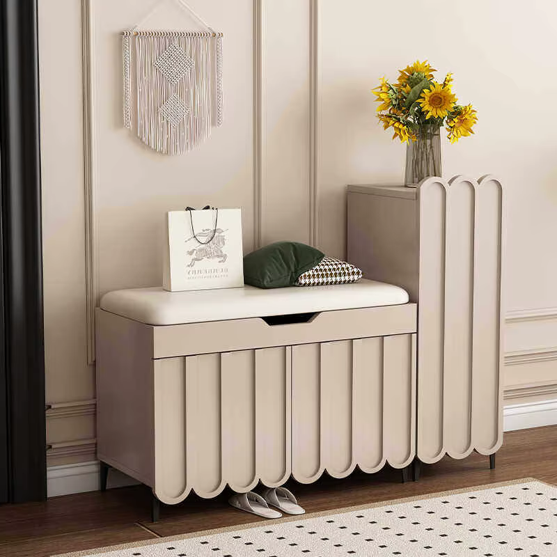 Meuble à chaussures vertical 2 niveaux pour filles, rangement moderne pour entrée, placard de rangem