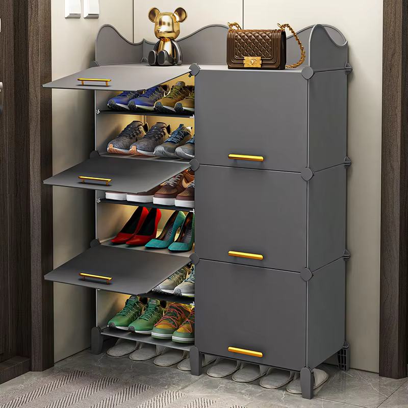 Luminerack-Meuble de Rangement T1 pour Chaussures, Couverture Anti-Poussière à Plusieurs Couches, po