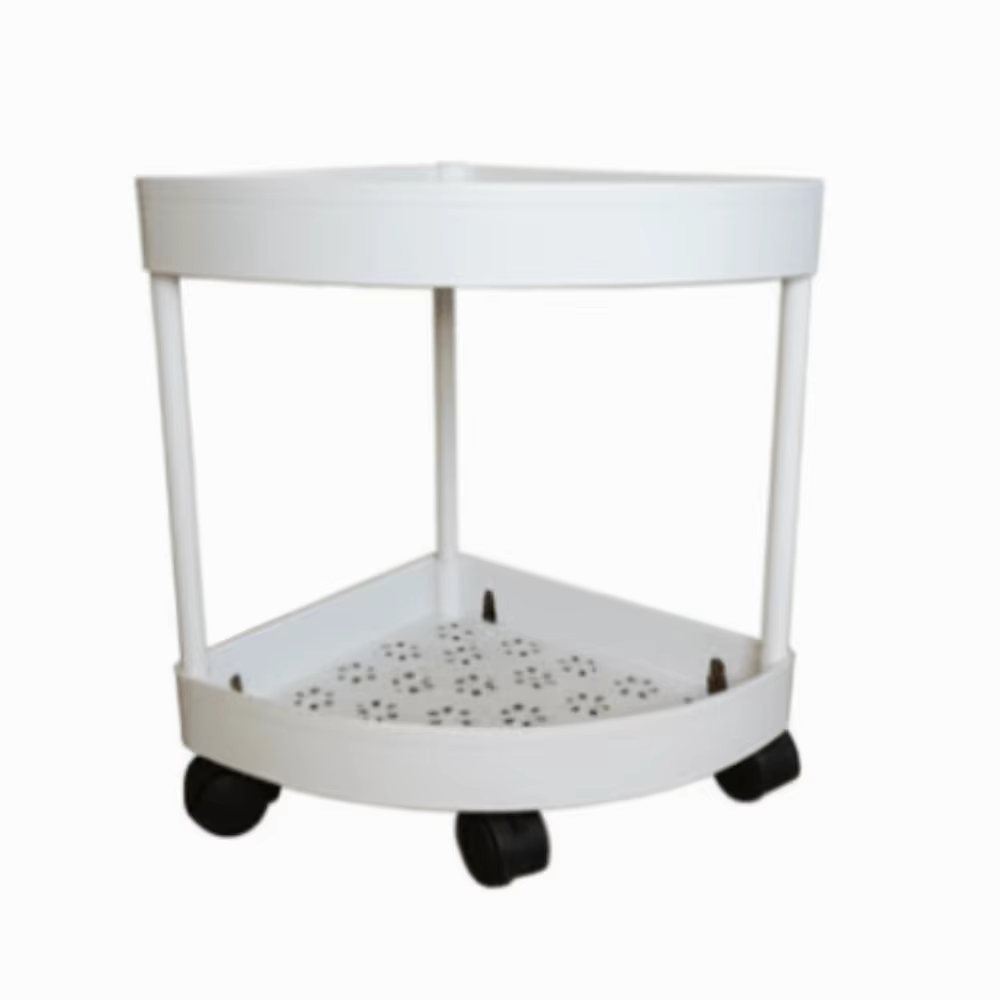 Étagère de rangement d'angle multi-niveaux grande capacité, niveaux détachables, mobile, sur pied, g
