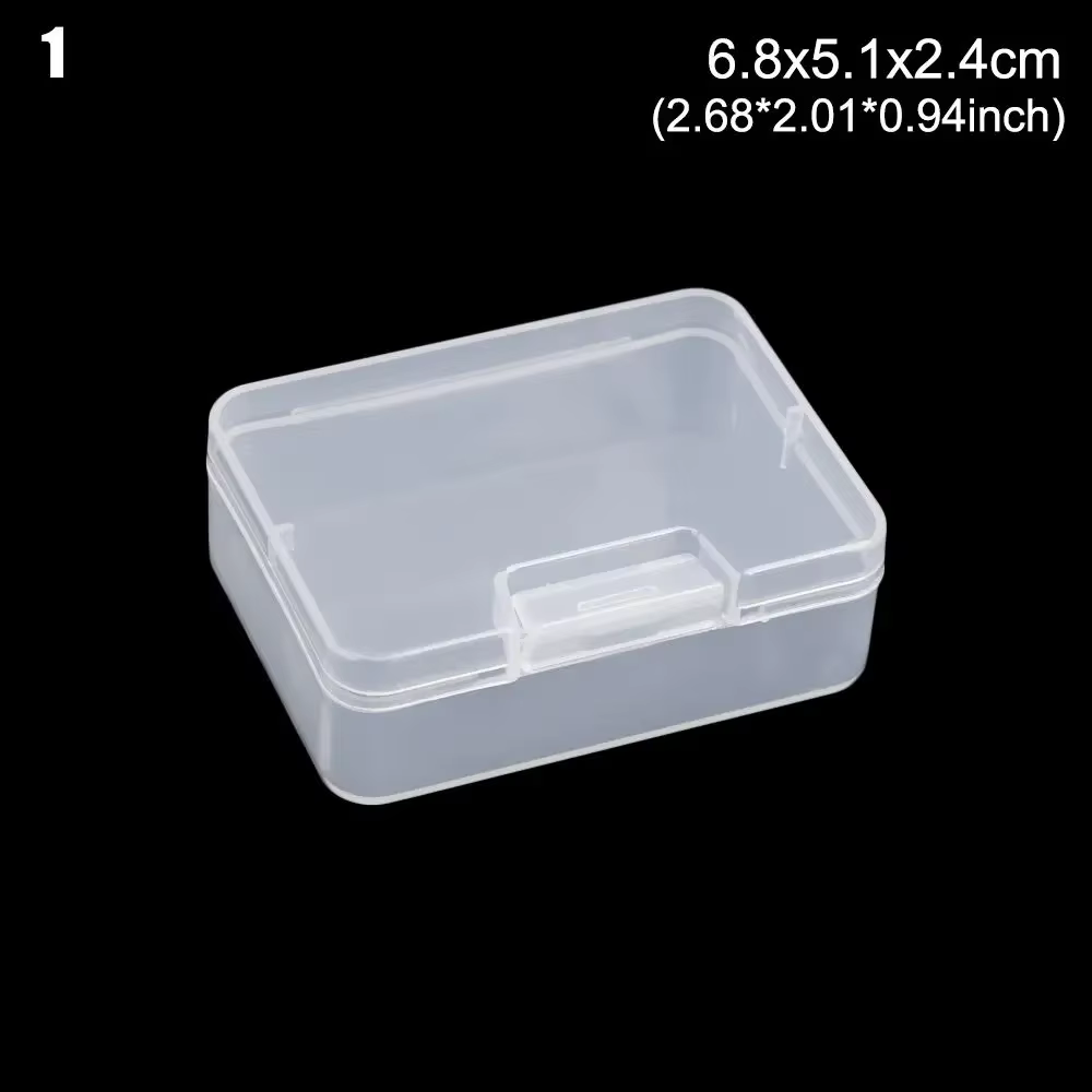 Boîte en plastique transparente pour bijoux, boîte de rangement pour petits outils, boîte à outils d
