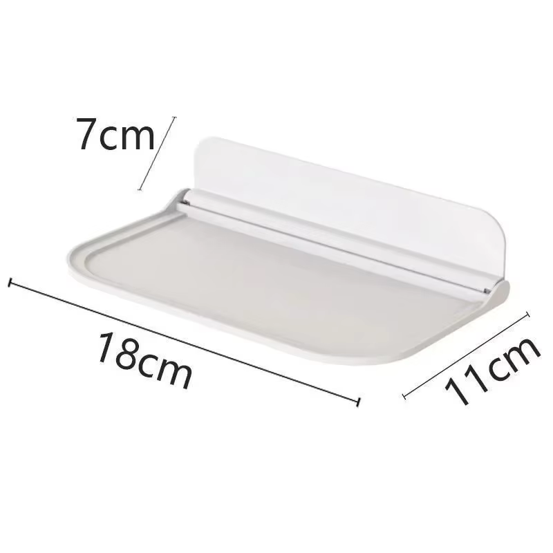 Étagère murale pliable 1 pièce, pour salle de bain, toilettes, cuisine, chevet, rangement de télépho