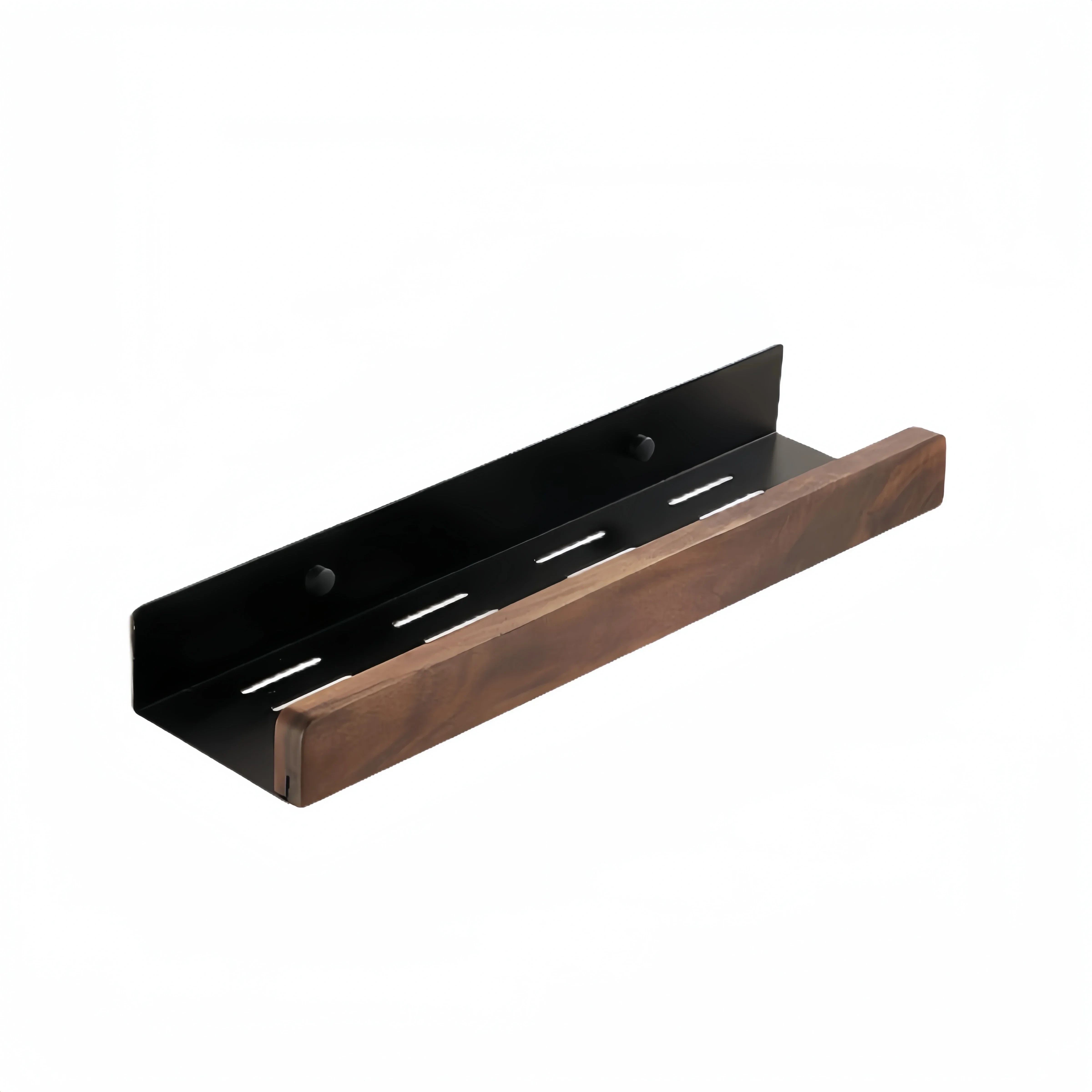 Étagères de rangement de salle de bain en bois, support de salle de bain en bois mural sans poinçon,