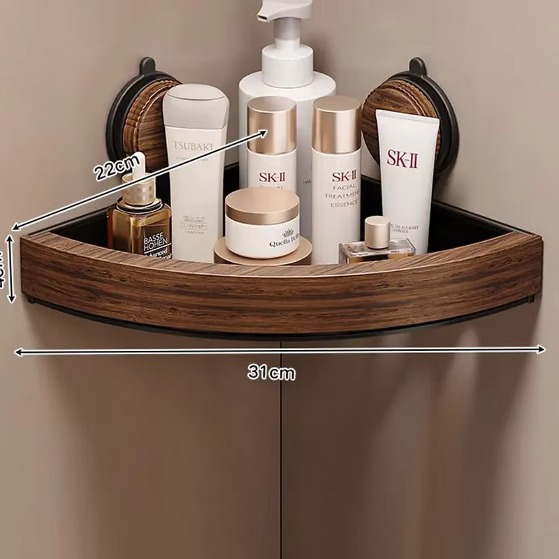 Étagère triangulaire de salle de bain à ventouse, sans perforation, support mural pour lavabo, étagè