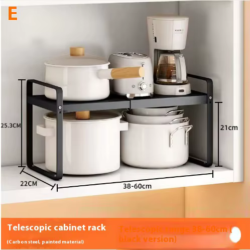Étagère de rangement de cuisine, support à micro-ondes sur pied, comptoir rétractable, organisateur 
