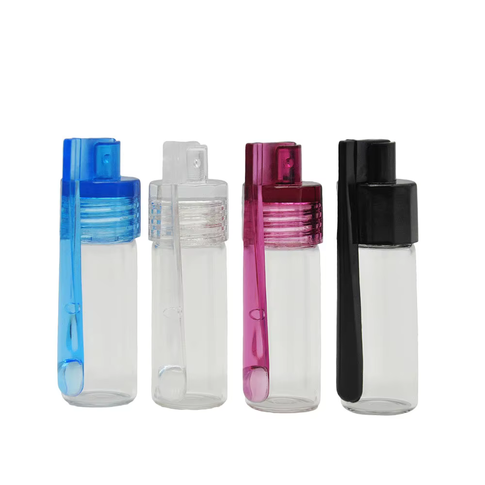 Boîte de rangement Portable 36MM 51MM, conteneur de bouteille, flacon en verre avec cuillère, étui à