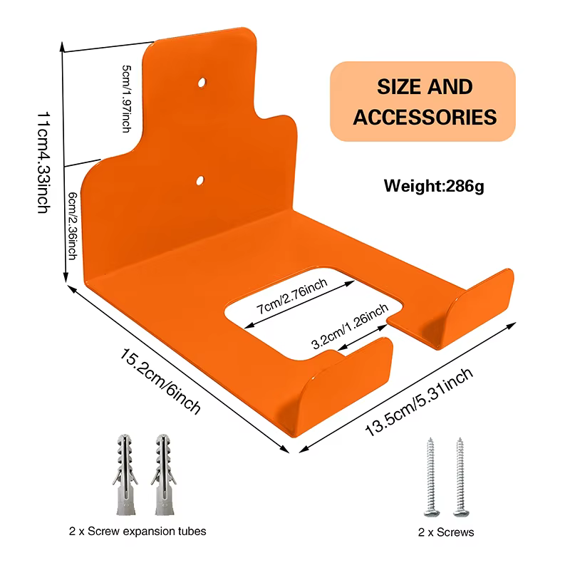 1 support de rangement de garage en fer robuste, adapté au tondeuse et aux outils électriques-suppor