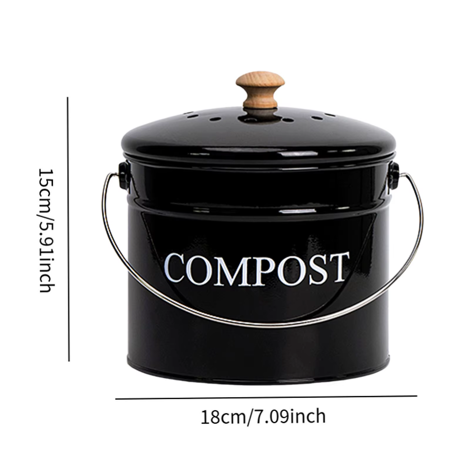 Poubelle à Compost de cuisine, seau à Compost, poubelle sans odeur, filtre pour déchets alimentaires