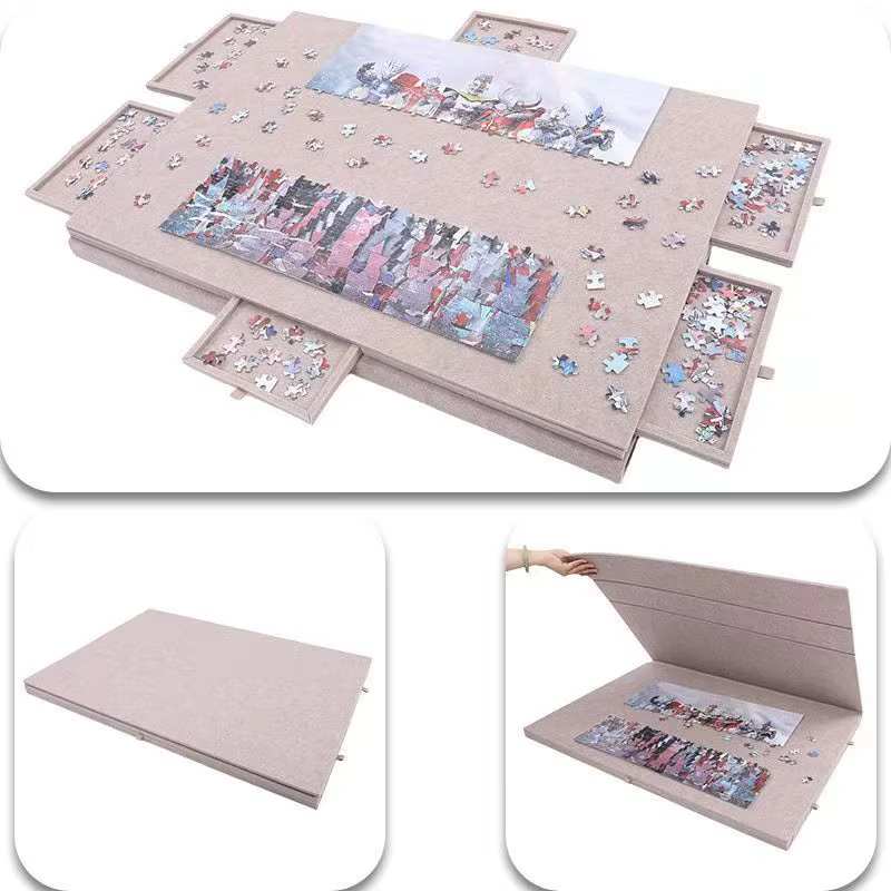 Table de Puzzle Portable avec 6 tiroirs de rangement, grande capacité pour l'éducation et le rangeme